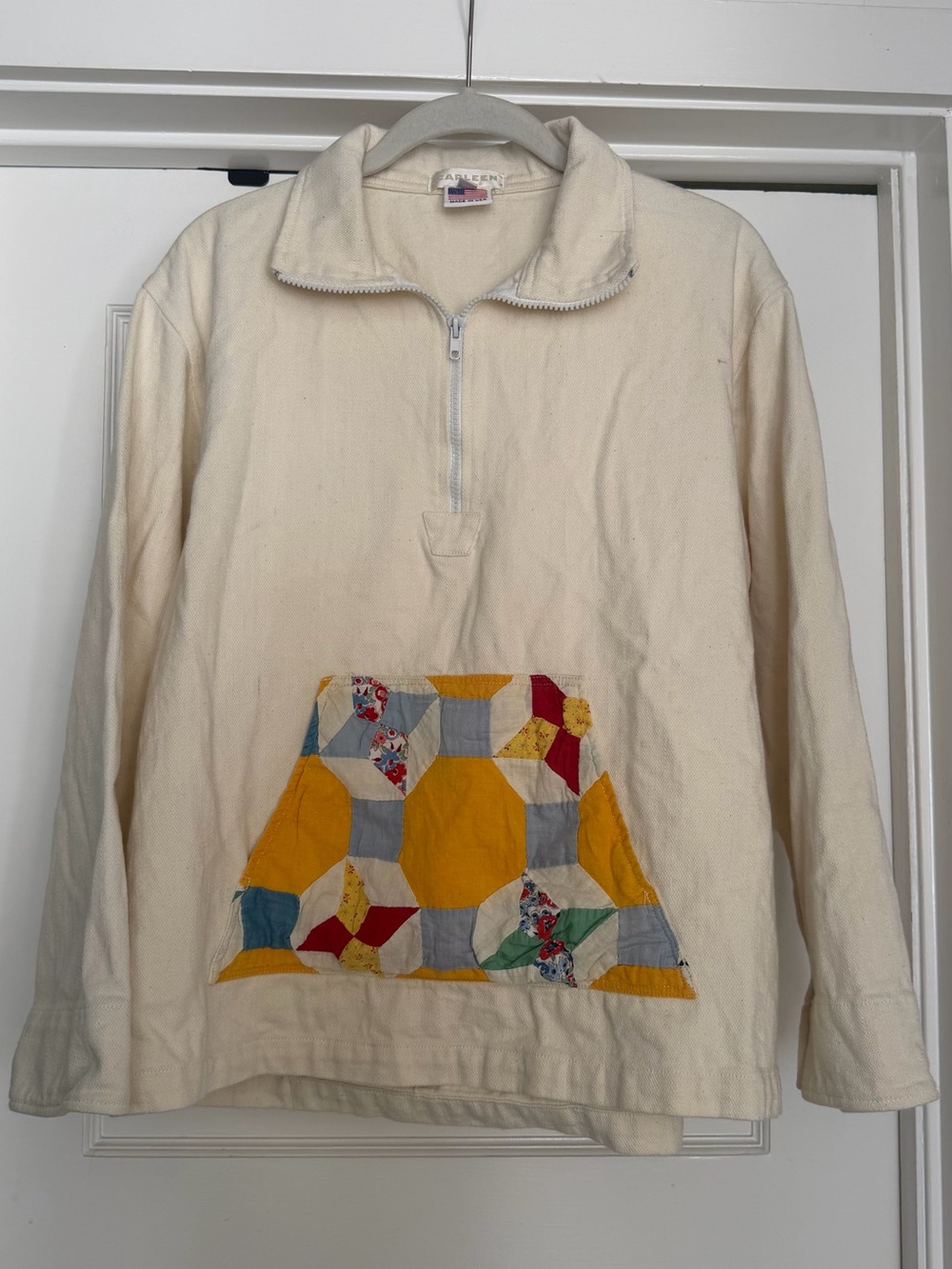 Carleen Anthropologie Patchwork Pocket Pullover Jacket